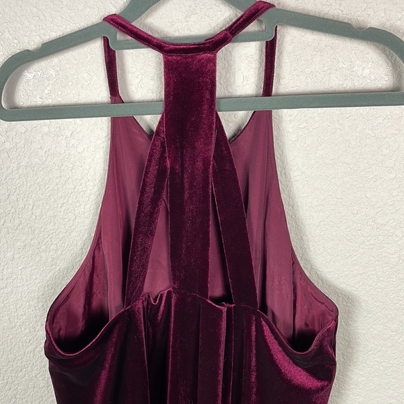 NWT Crosby by Mollie Burch Ellie Velvet Mini Swing Trapeze Dress Cabernet Red M - Picture 7 of 14